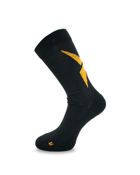 Zwart gele fitness sokken Reebok