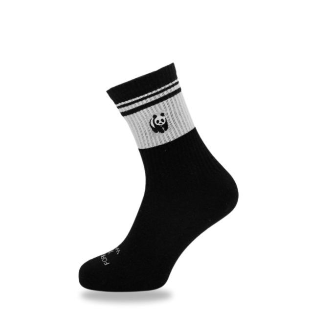 Retro sportsock black Panda logo