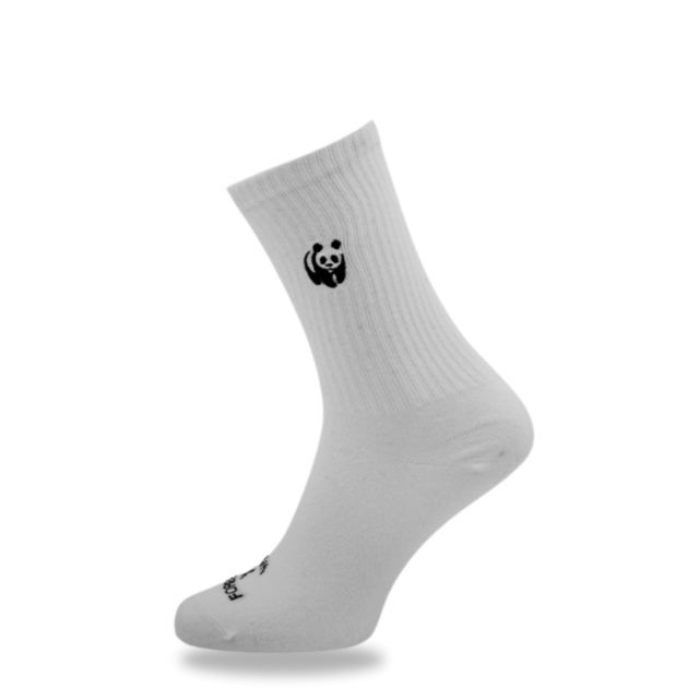 Retro sportsock white Panda logo