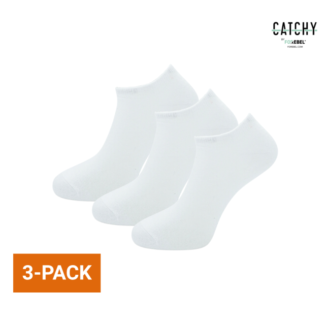 Witte sneakersok Loop 3-pack