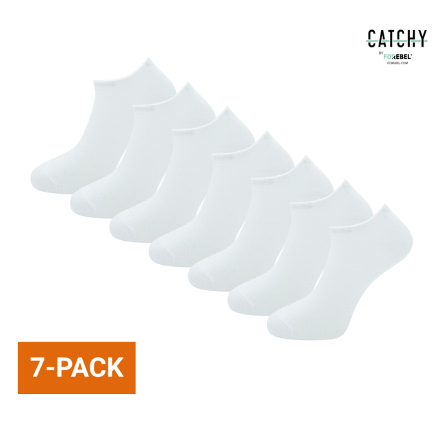 Witte sneakersok Loop 7-pack