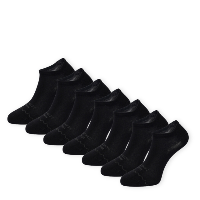 Zwarte sneakersok Nase Value Pack - 7-pack