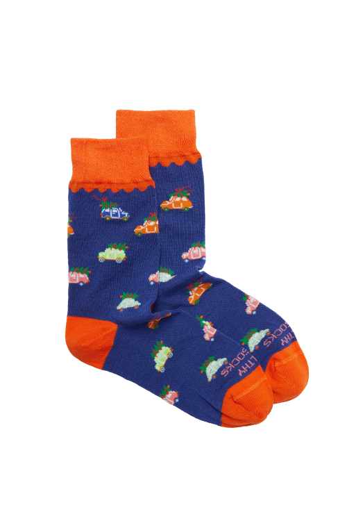 vrolijke kerst sokken voor heren en maak producten van het merk Forebel. Je mooie polyester sok gaat het merken